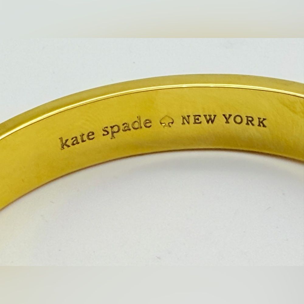 NWT Kate Spade Hole Punch Spad Gold Black  Bracelet - Picture 6 of 12